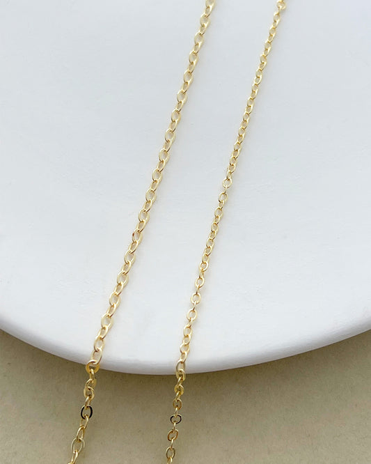 14K Gold Filled Oval Link Chains for Necklaces & Bracelets
