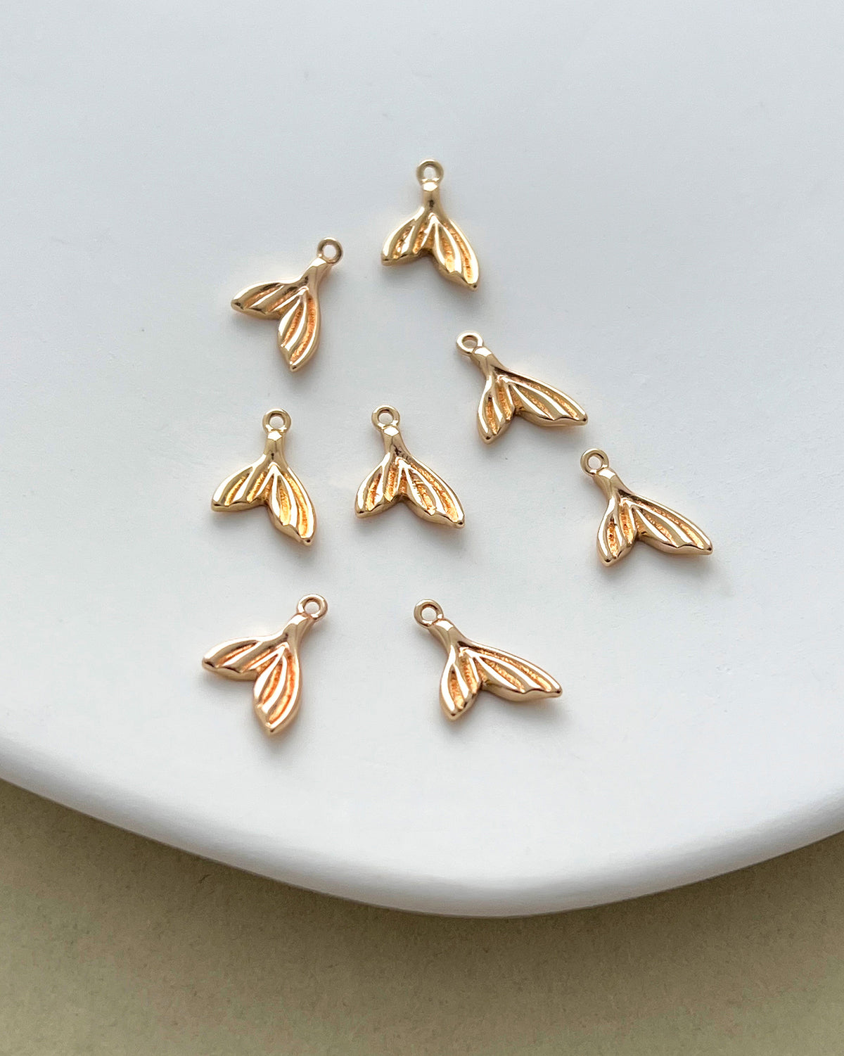14K Gold Filled Fish Tail Earring Charms