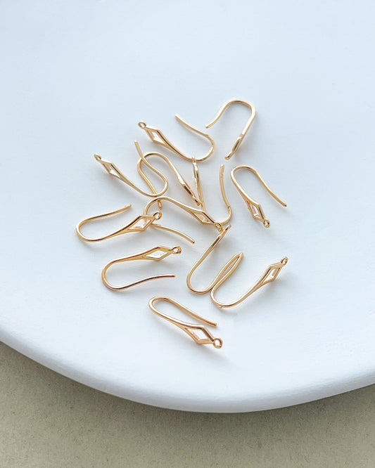 14K Gold Filled Diamond Detail Ear Wires