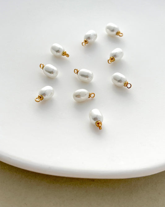 Shell Pearl Earring Charms