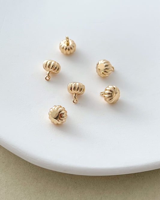 14K Gold Filled Pumpkin Earring Charms
