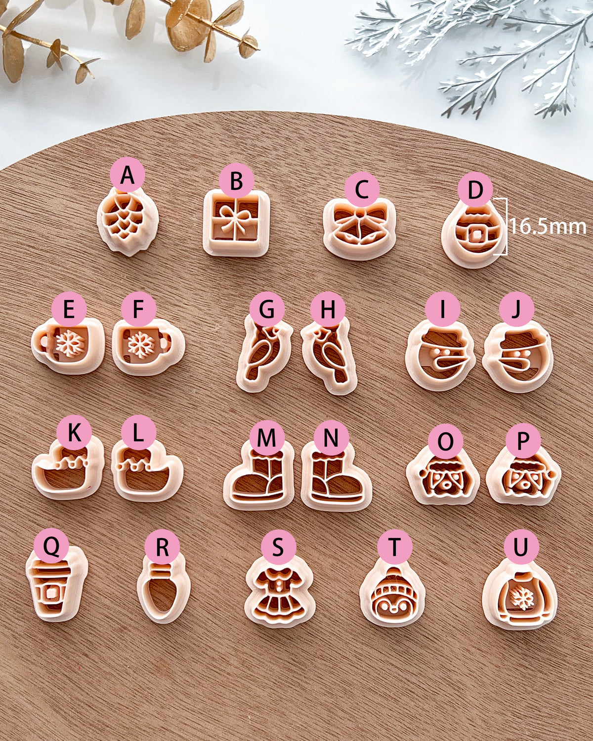 Christmas Stud Polymer Clay Cutters