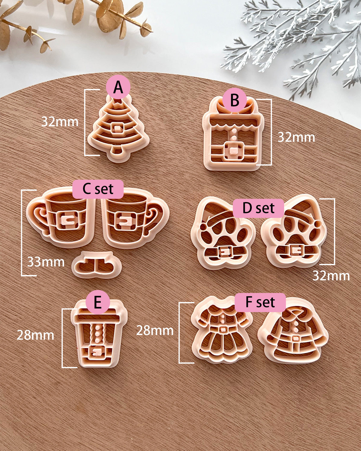 Christmas Santa Belt Inspired Polymer Clay Cutter STL Files