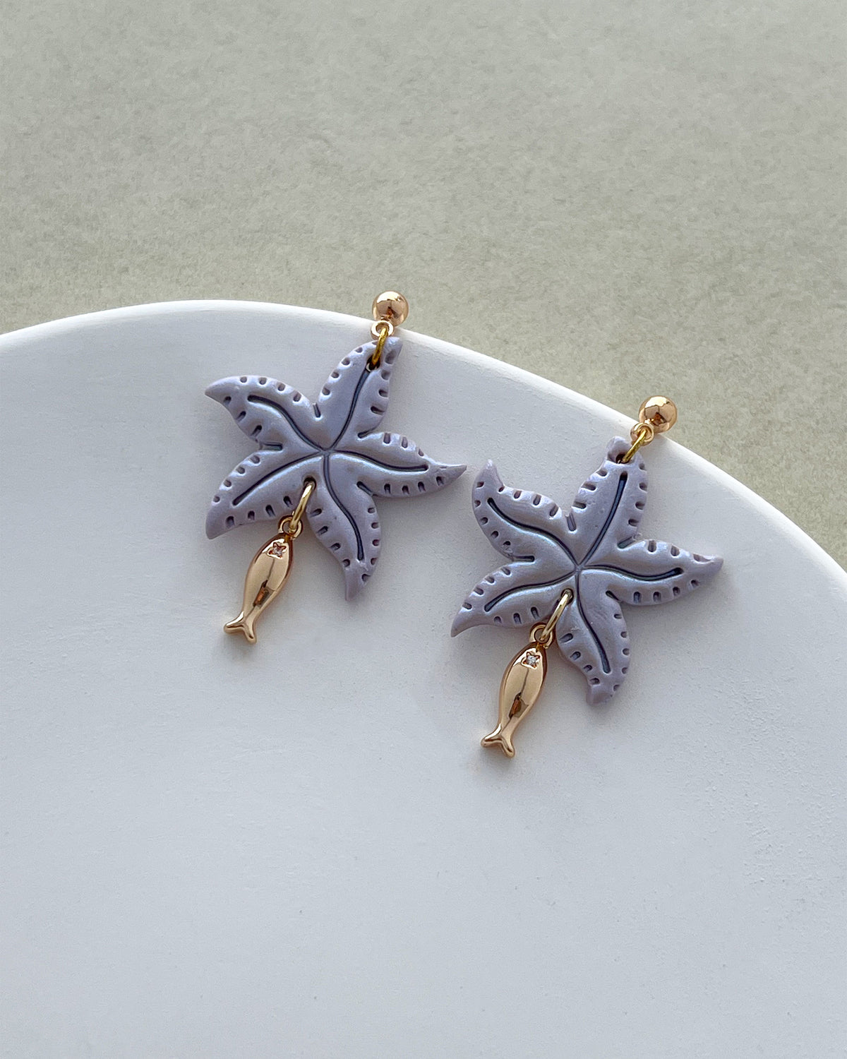 14K Gold Filled Zircon Fish Earring Charms