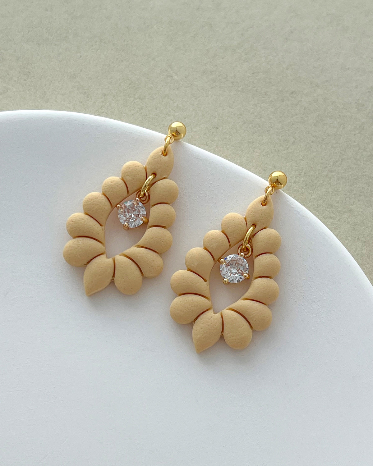 14K Gold Filled Round Zircon Earring Charms