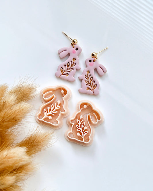 Floral Bunny Clay Cutters