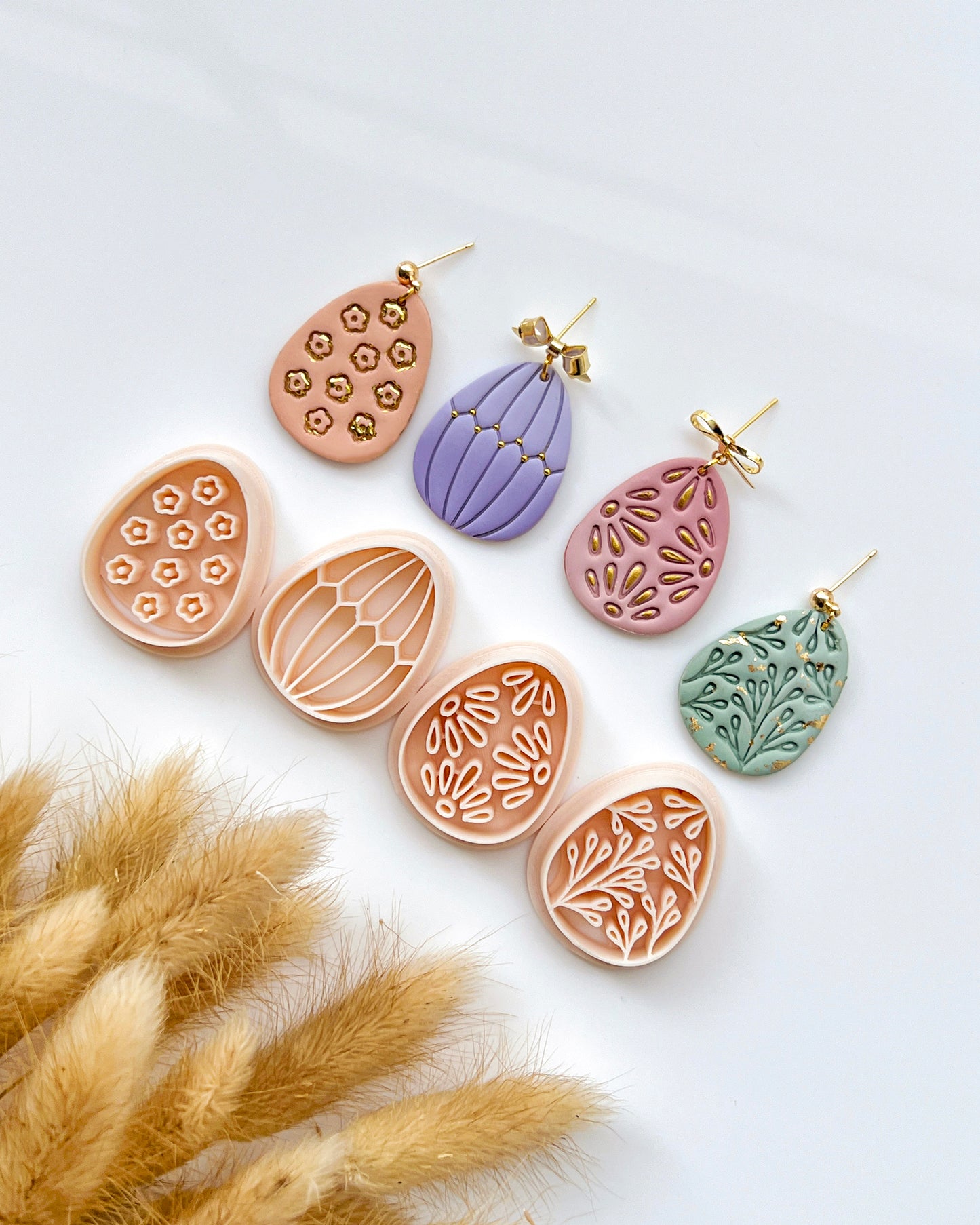 Easter Floral Egg Clay Cutters Bundle