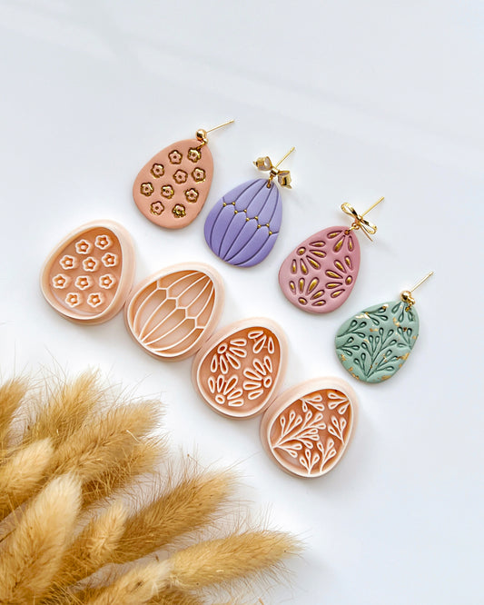 Easter Floral Egg Clay Cutters Bundle