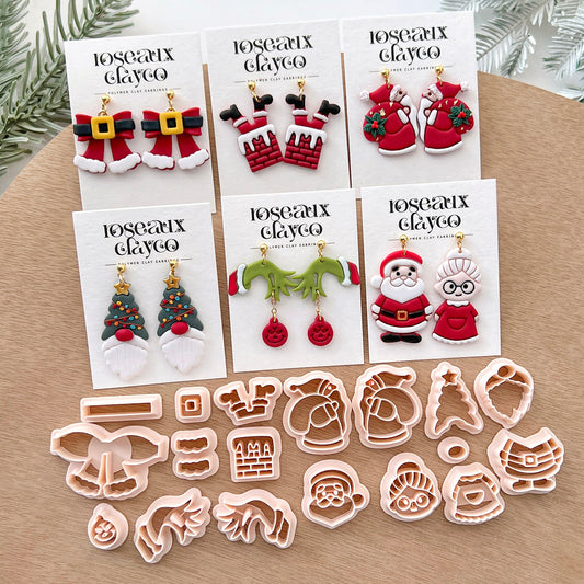Christmas Santa Claus Polymer Clay Cutters