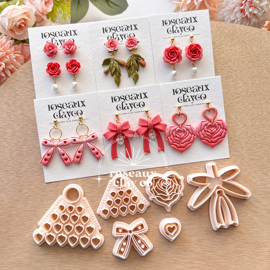 RoseauxClayCo 3D Layered Rose Polymer Clay Cutters