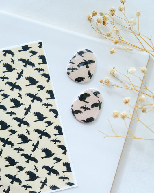 Fall Halloween Clay Transfer Papers