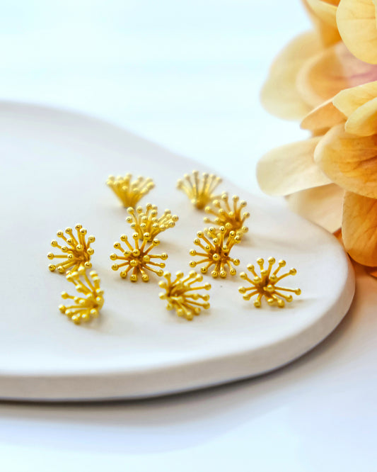 10pcs Gold Plated Floral Stamens