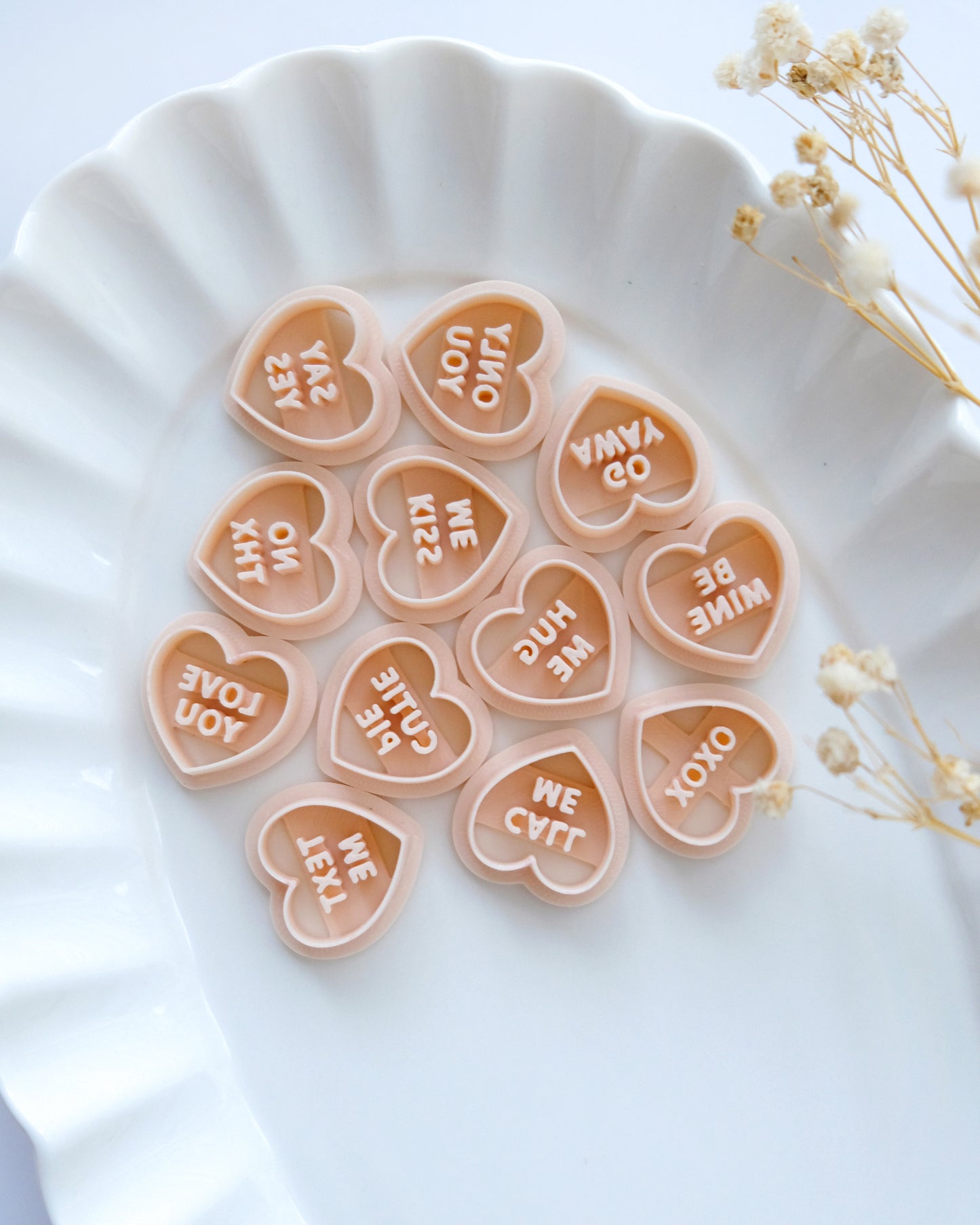 Conversation Heart Valentines Clay Cutters