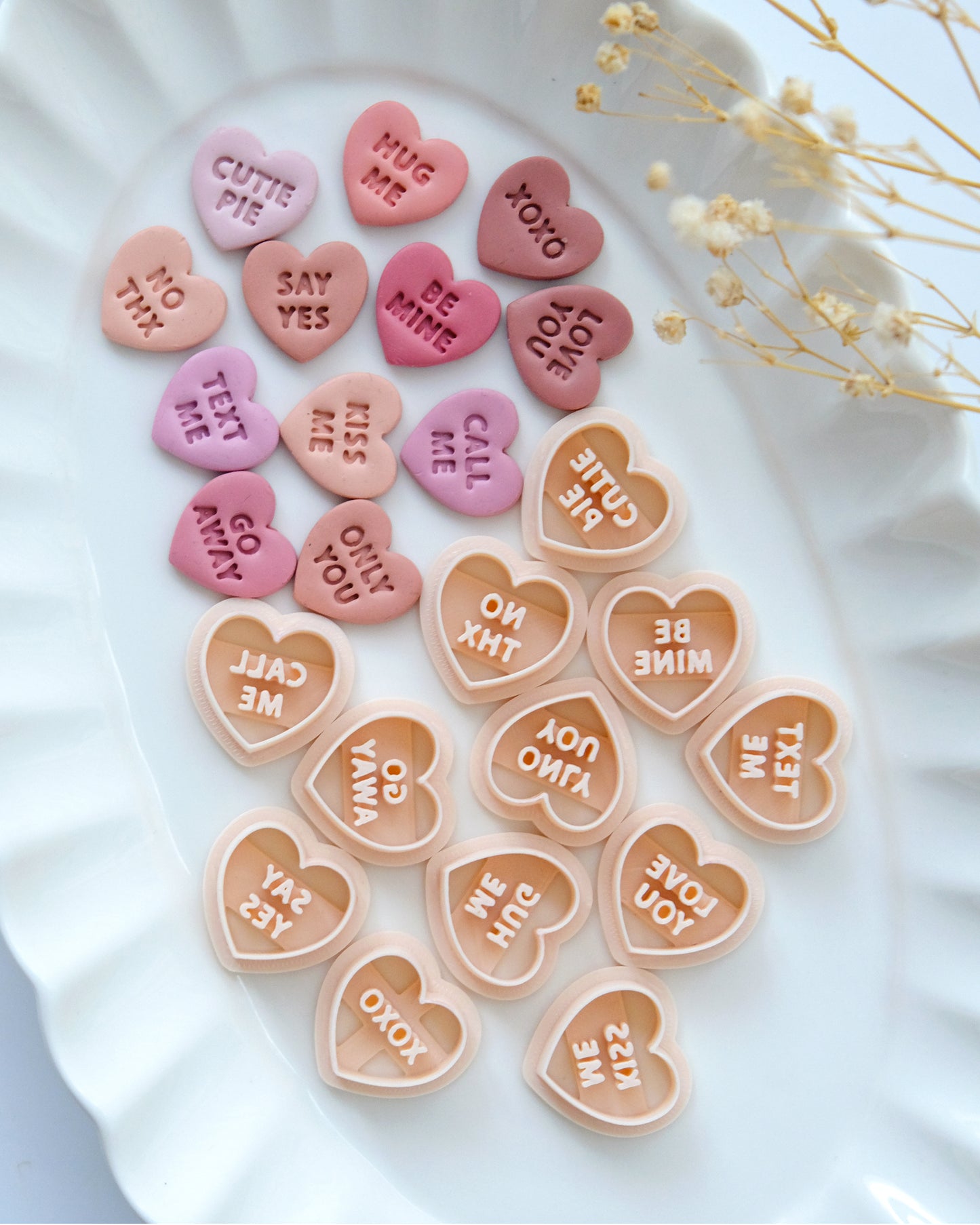 Conversation Heart Valentines Clay Cutters