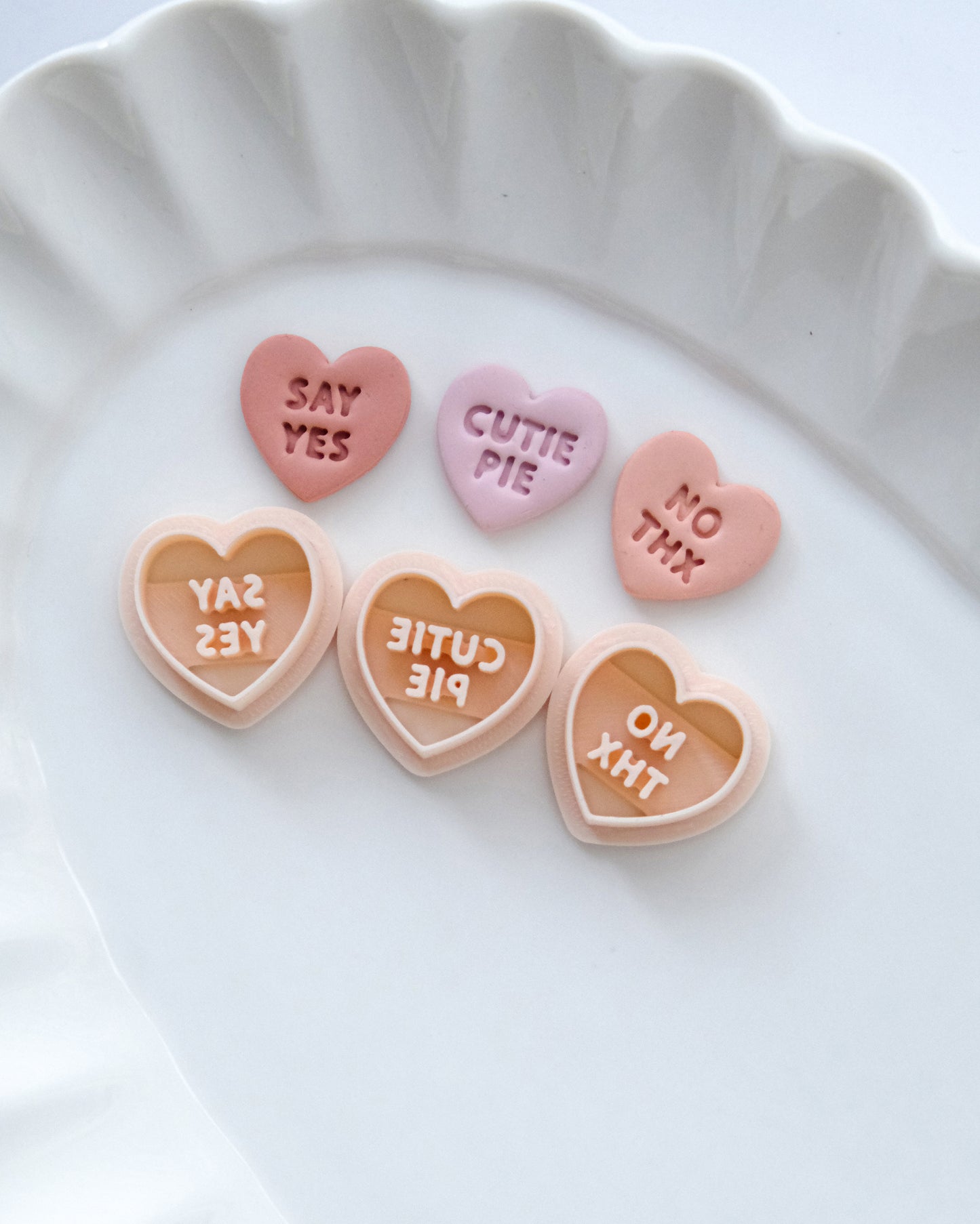 Conversation Heart Valentines Clay Cutters