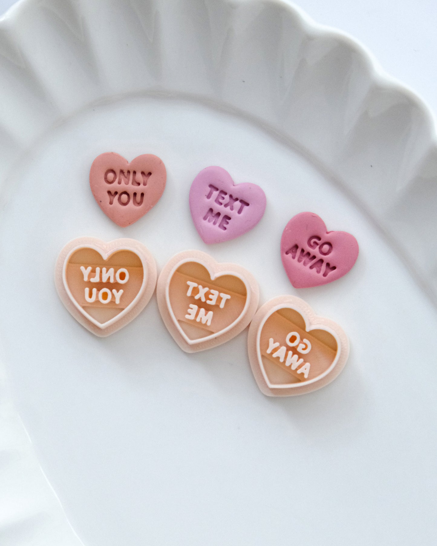 Conversation Heart Valentines Clay Cutters