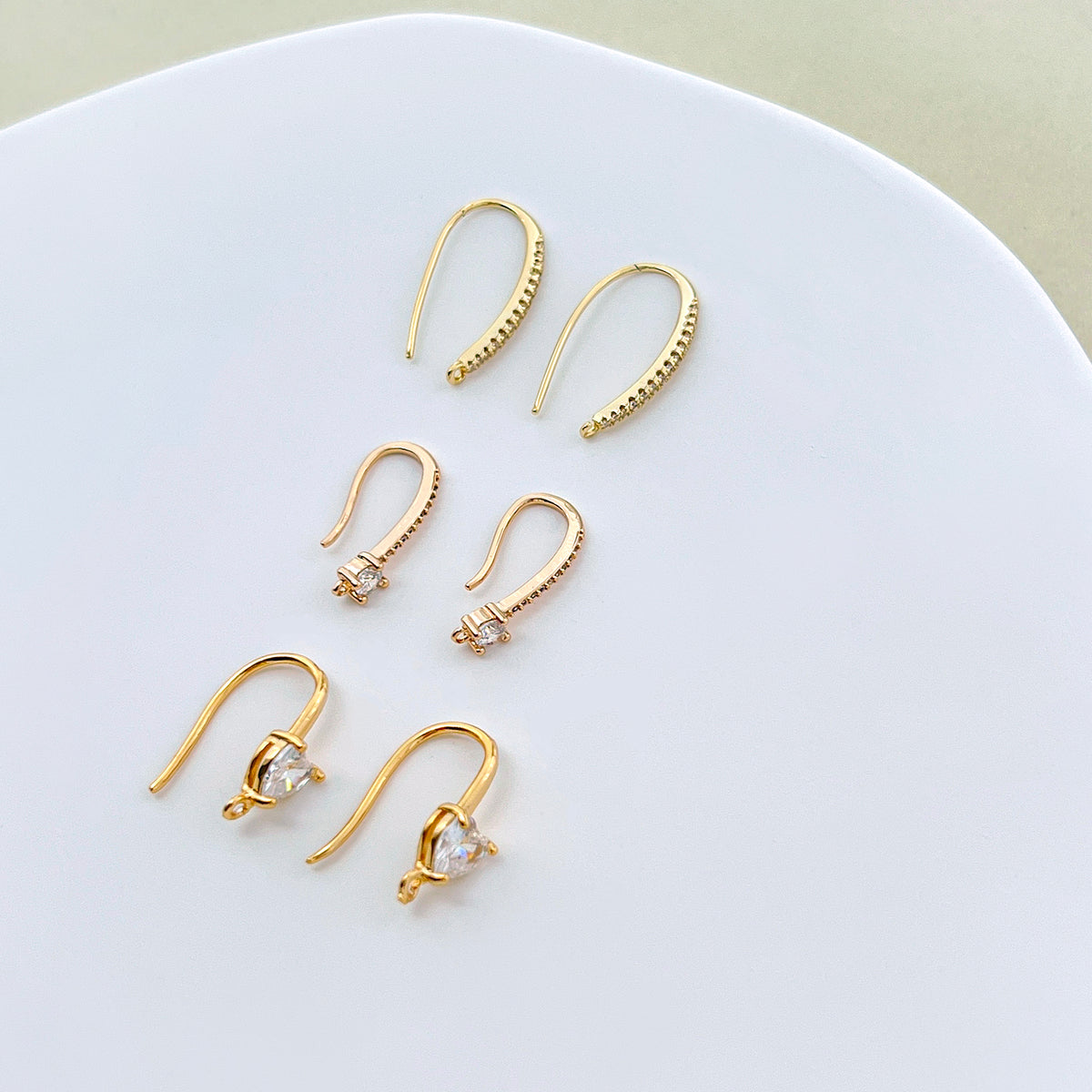 14K Gold Filled Zircon Earring Hooks