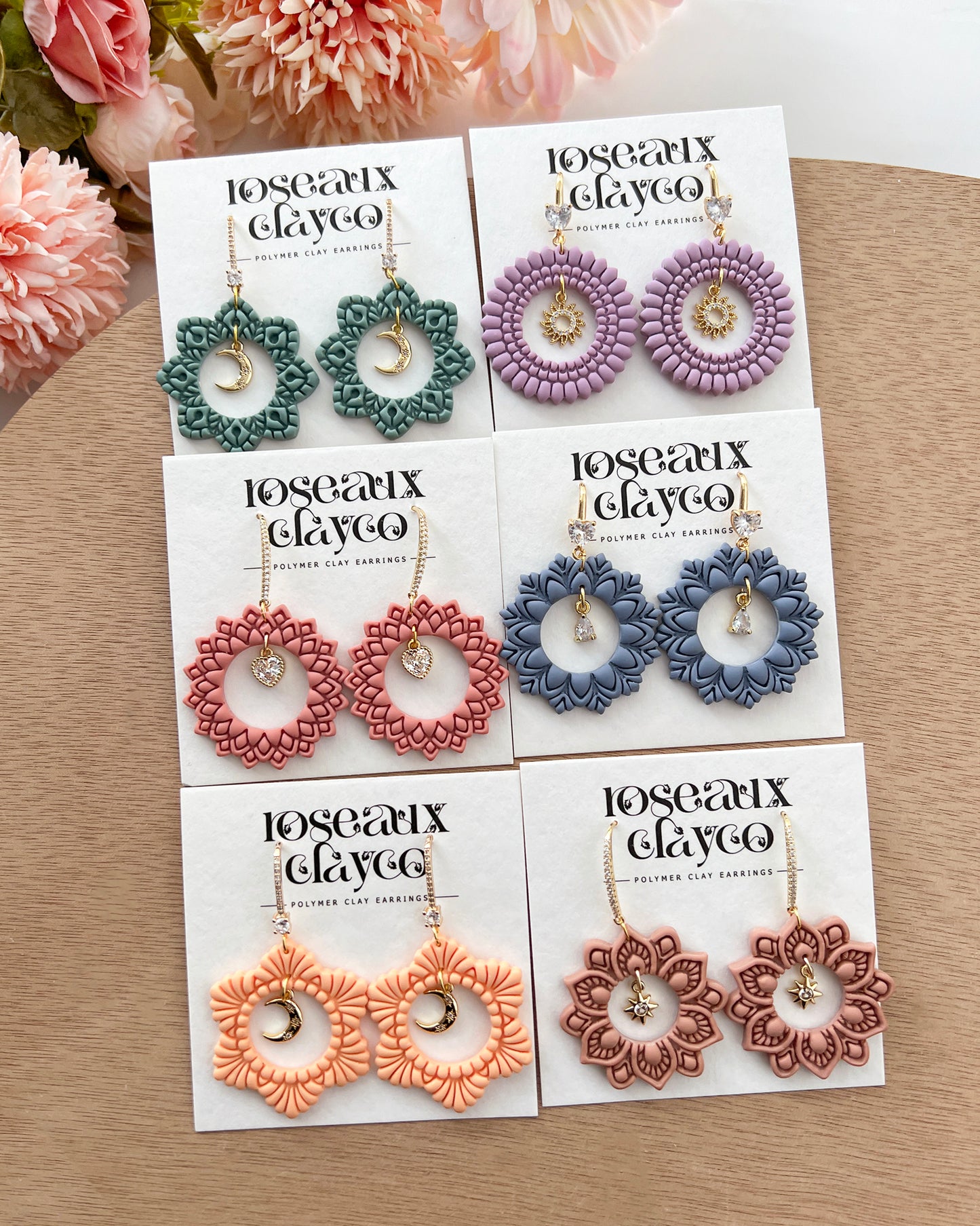 10PCS 14K Gold Plated Zircon Earring Charms