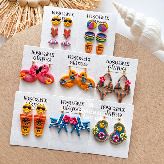 RoseauxClayCo Summer Pool Party Polymer Clay Cutters
