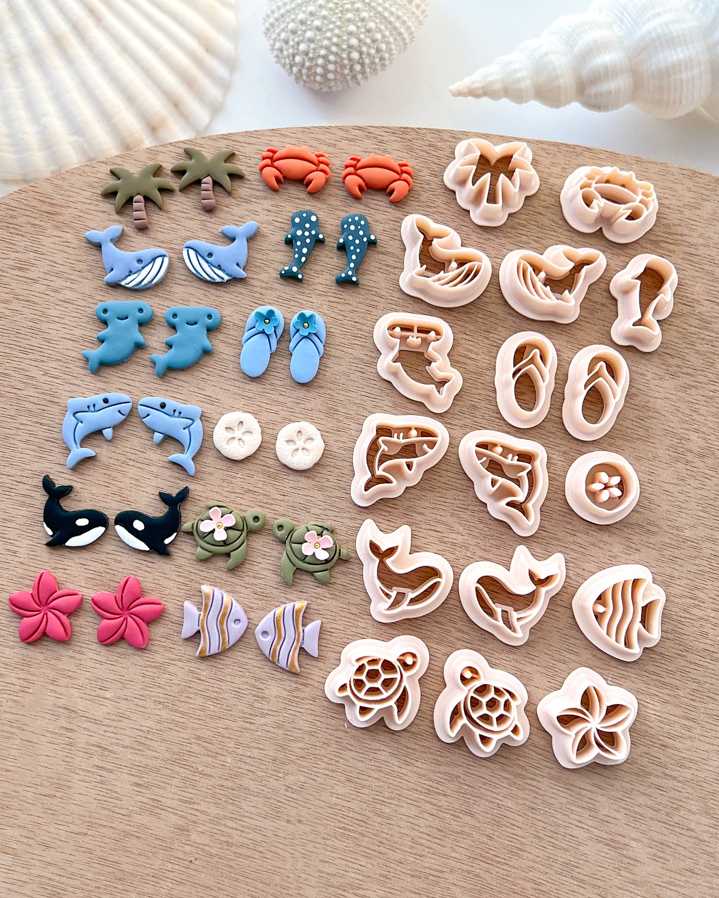 Ocean Stud Polymer Clay Cutters | Summer Stud Cutter Set