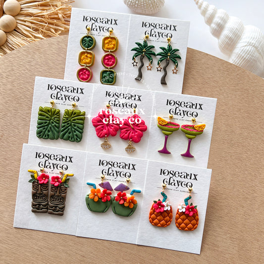 RoseauxClayCo Tropical Beach Polymer Clay Cutters