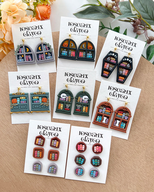 Bookshelf Polymer Clay Cutters