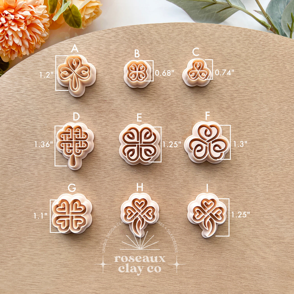Celtic Clover Polymer Clay Cutters