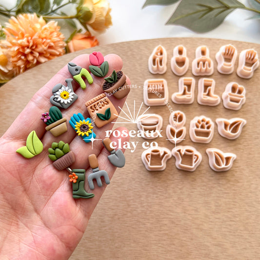 RoseauxClayCo Spring Garden Stud Polymer Clay Cutters