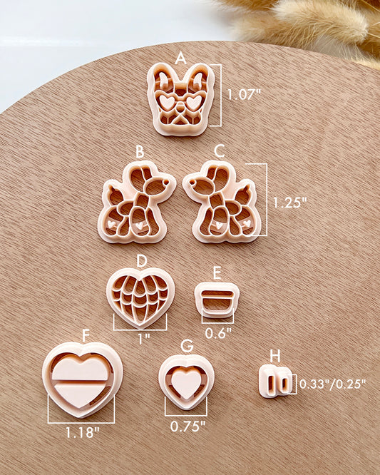 Sweetheart Animals Polymer Clay Cutters