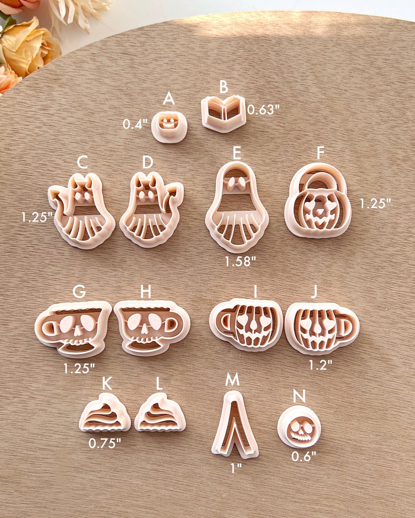 Halloween Spooky Ghost Polymer Clay Cutters
