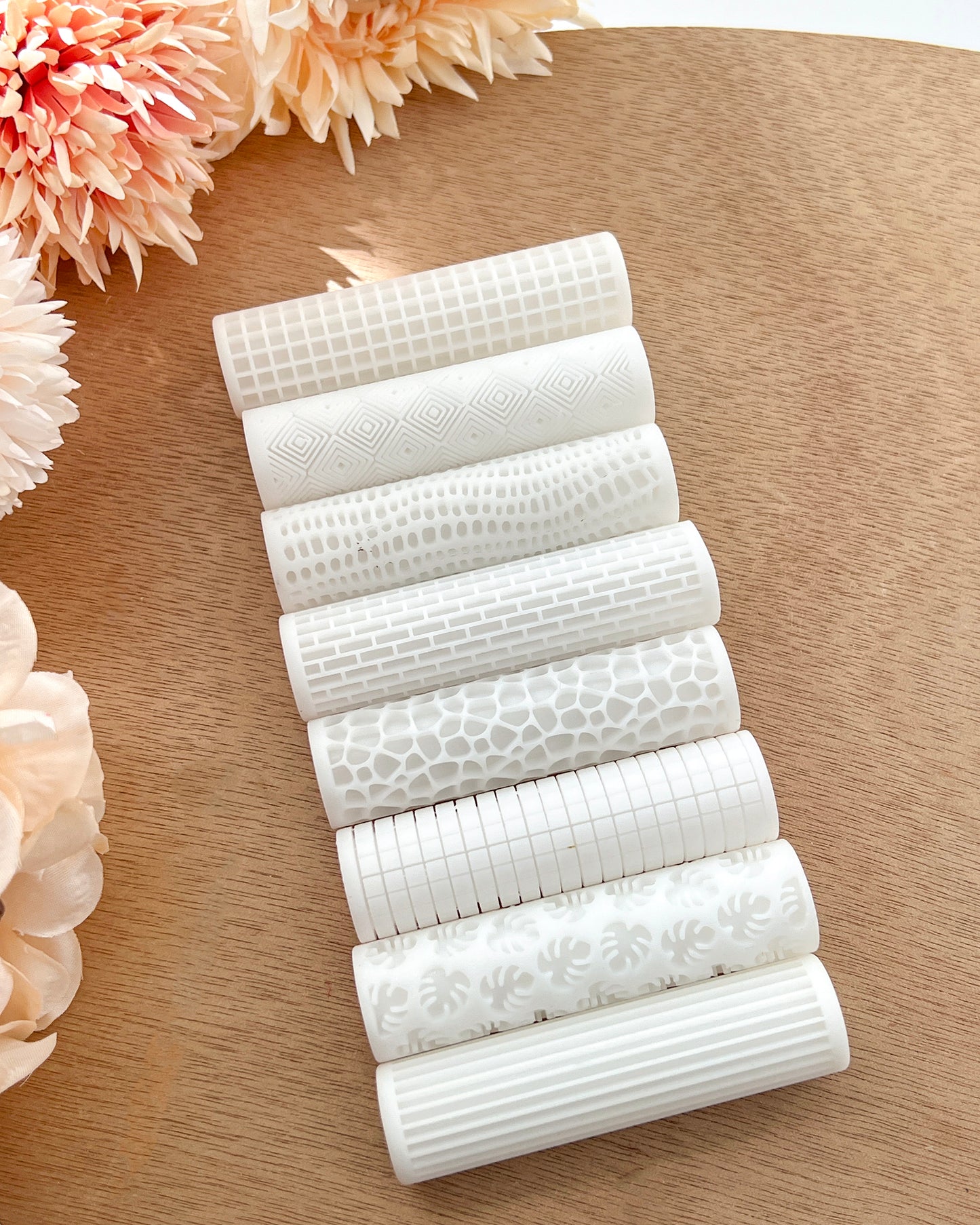 RoseauxClayCo Polymer Clay Texture Roller Set