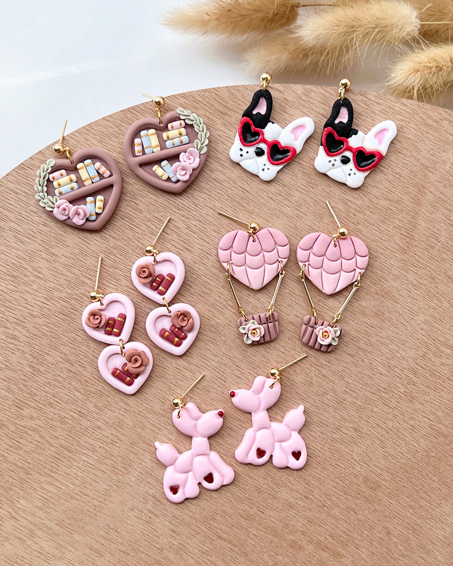 Valentine's Day Polymer Clay Cutters Set | Valentines Ballon | Heart Shaped Bookcase