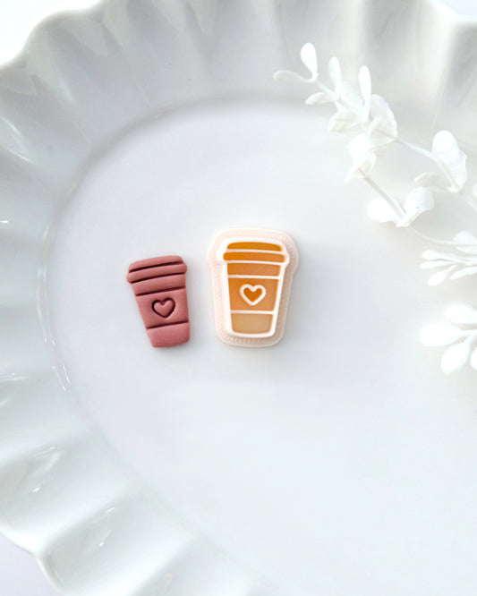 Heart Coffee Cup Stud Clay Cutter