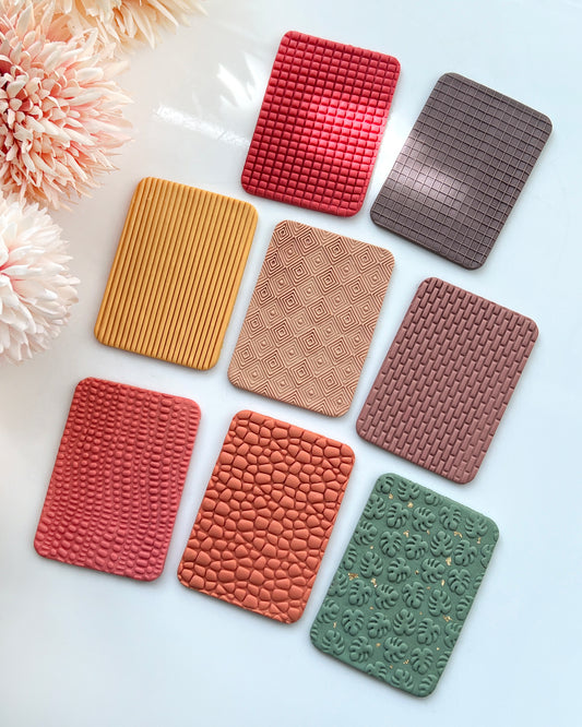 RoseauxClayCo Polymer Clay Texture Roller Set