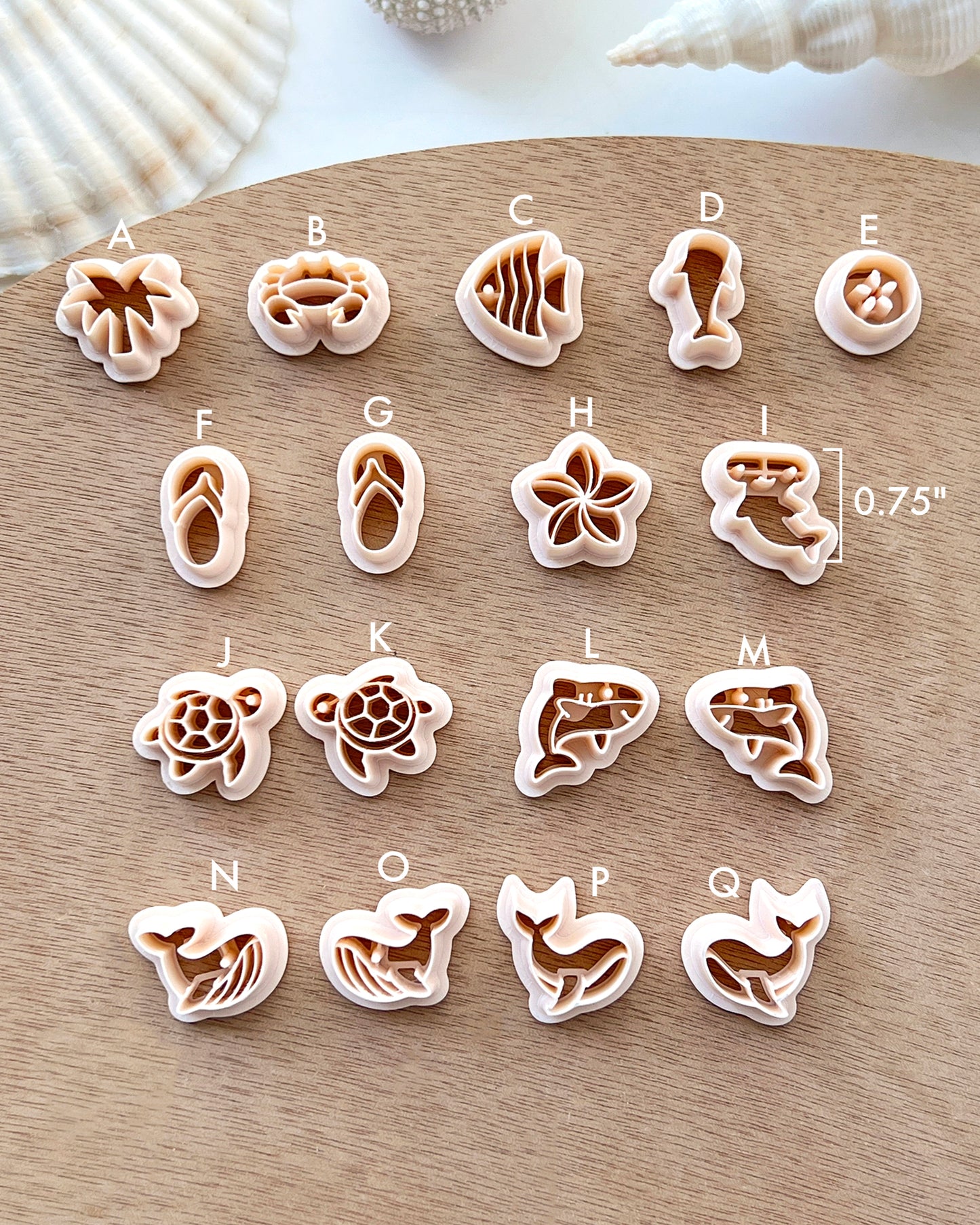 Ocean Stud Polymer Clay Cutters | Summer Stud Cutter Set