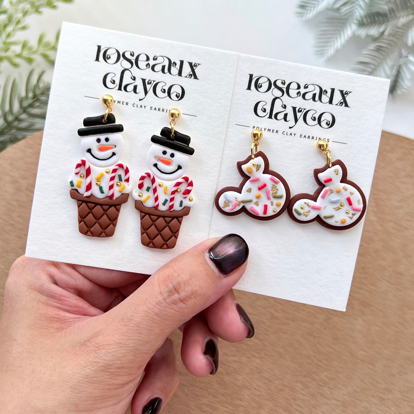 Christmas Polymer Clay Cutters | Candy Cane Cutters | Gingerbread | Snowman | Tree Sugar Cookie