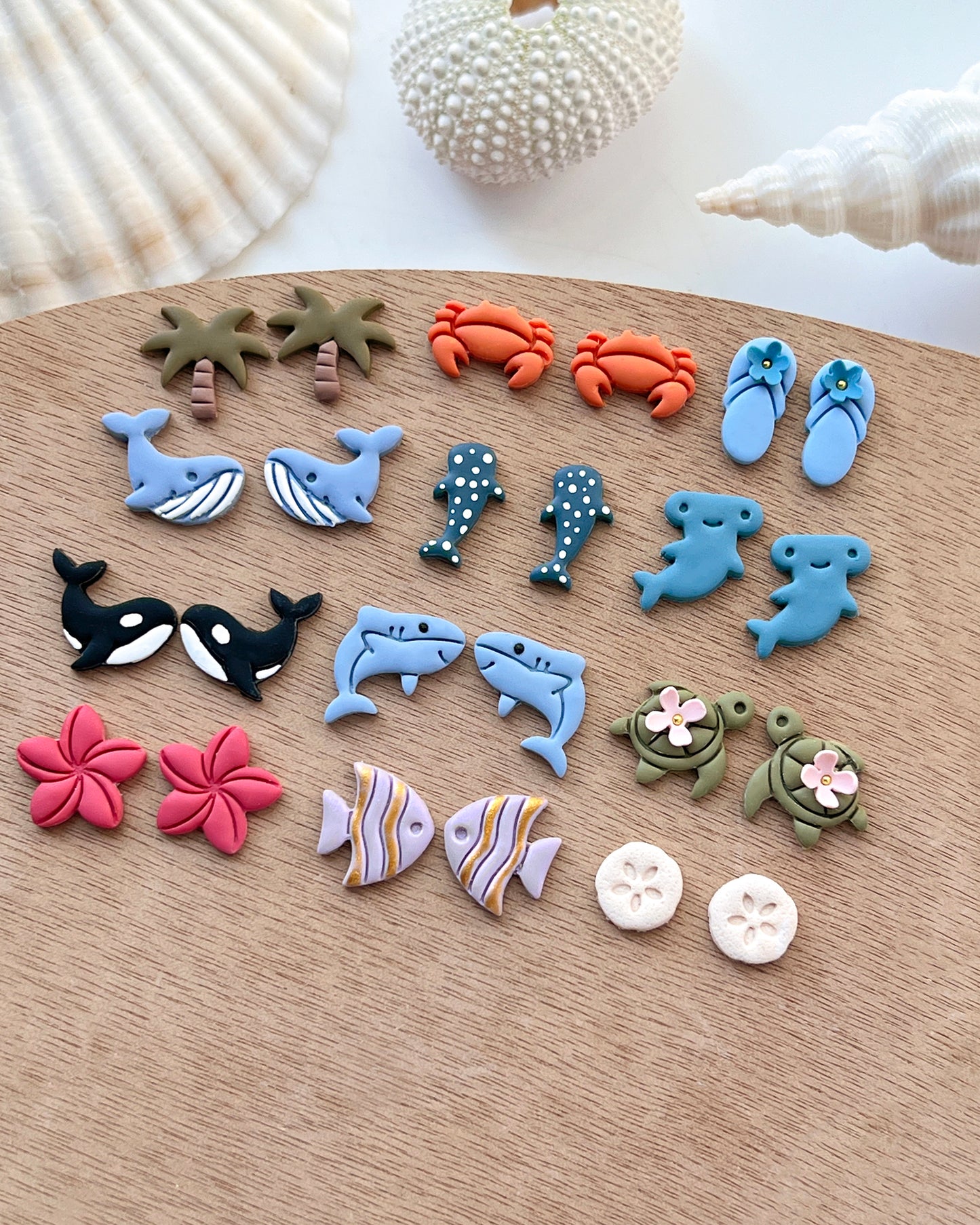 Ocean Stud Polymer Clay Cutters | Summer Stud Cutter Set