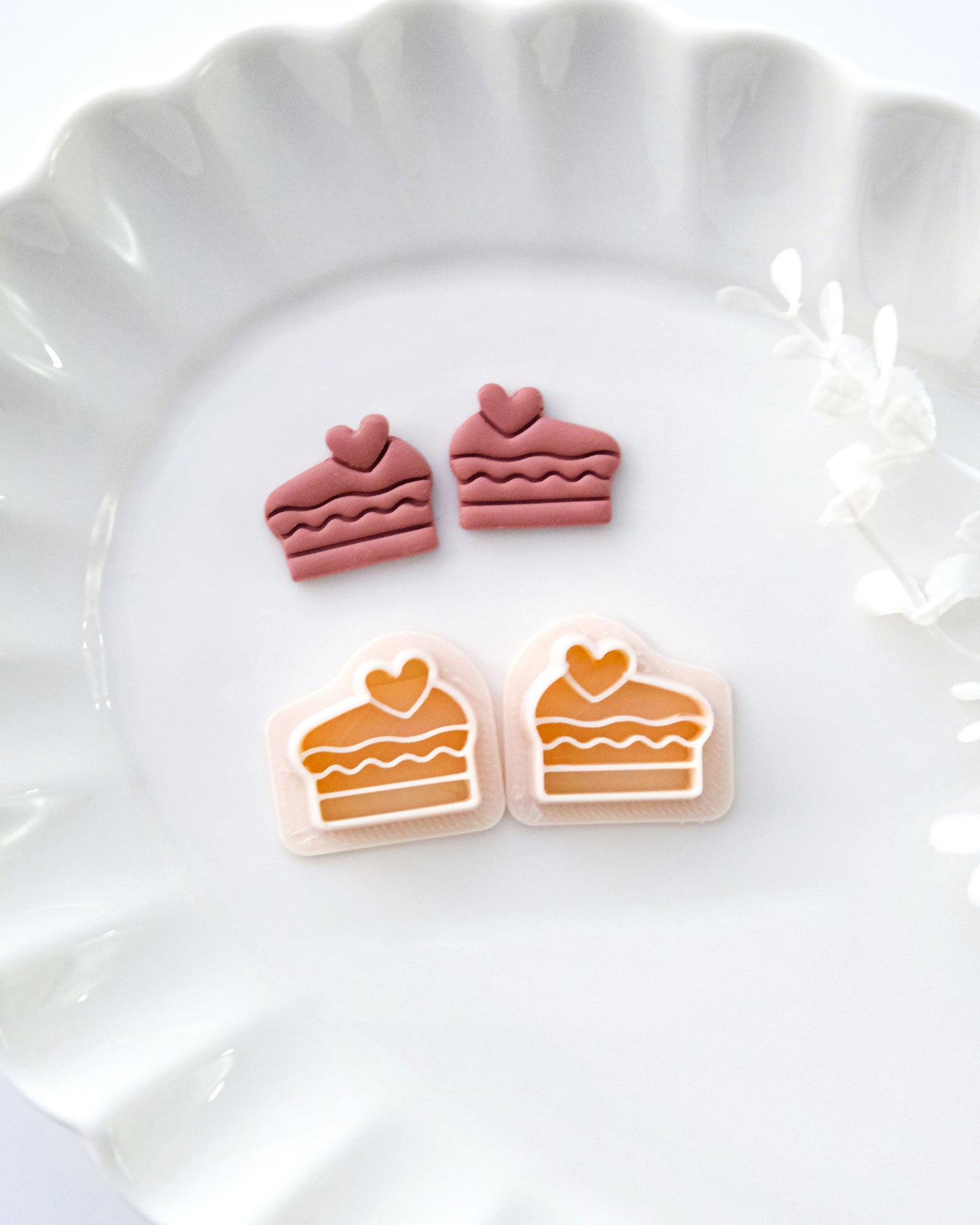 Sweet Cake Slice Stud Clay Cutters
