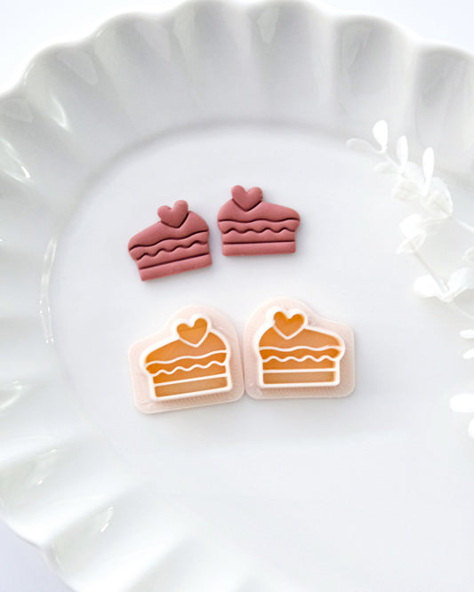 Sweet Cake Slice Stud Clay Cutters