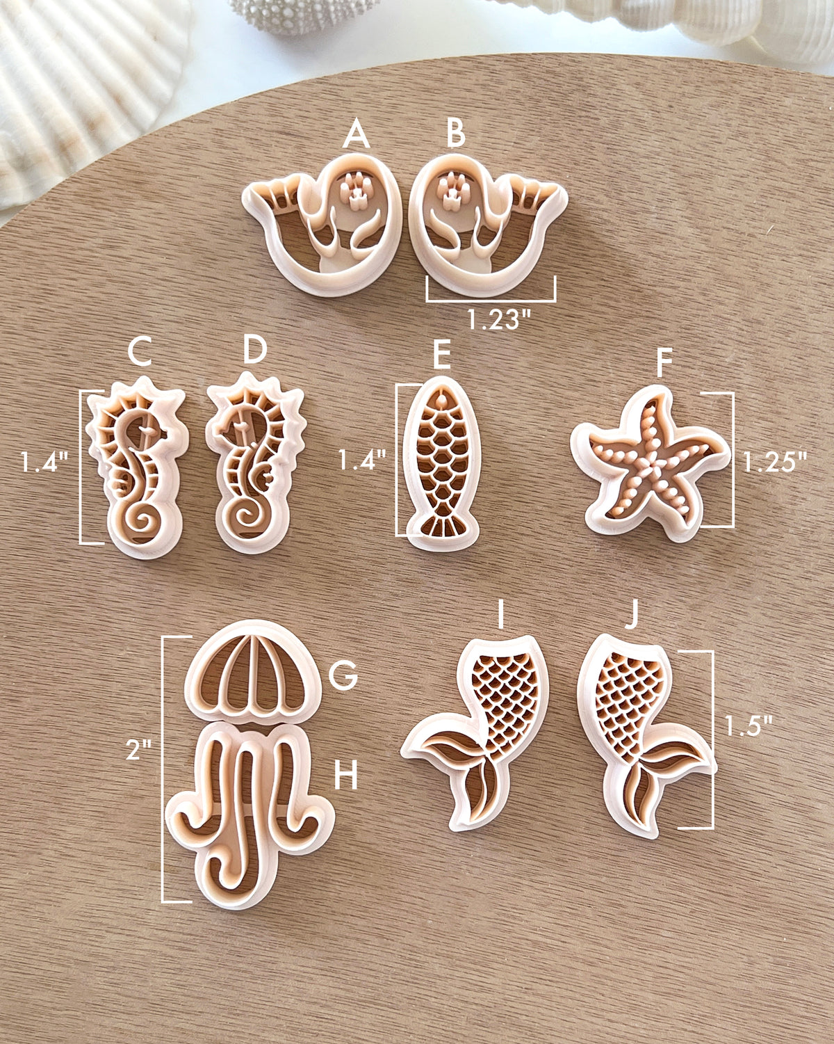Ocean Animal Polymer Clay Cutters