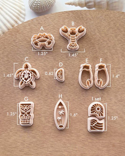 Ocean Beach Polymer Clay Cutters