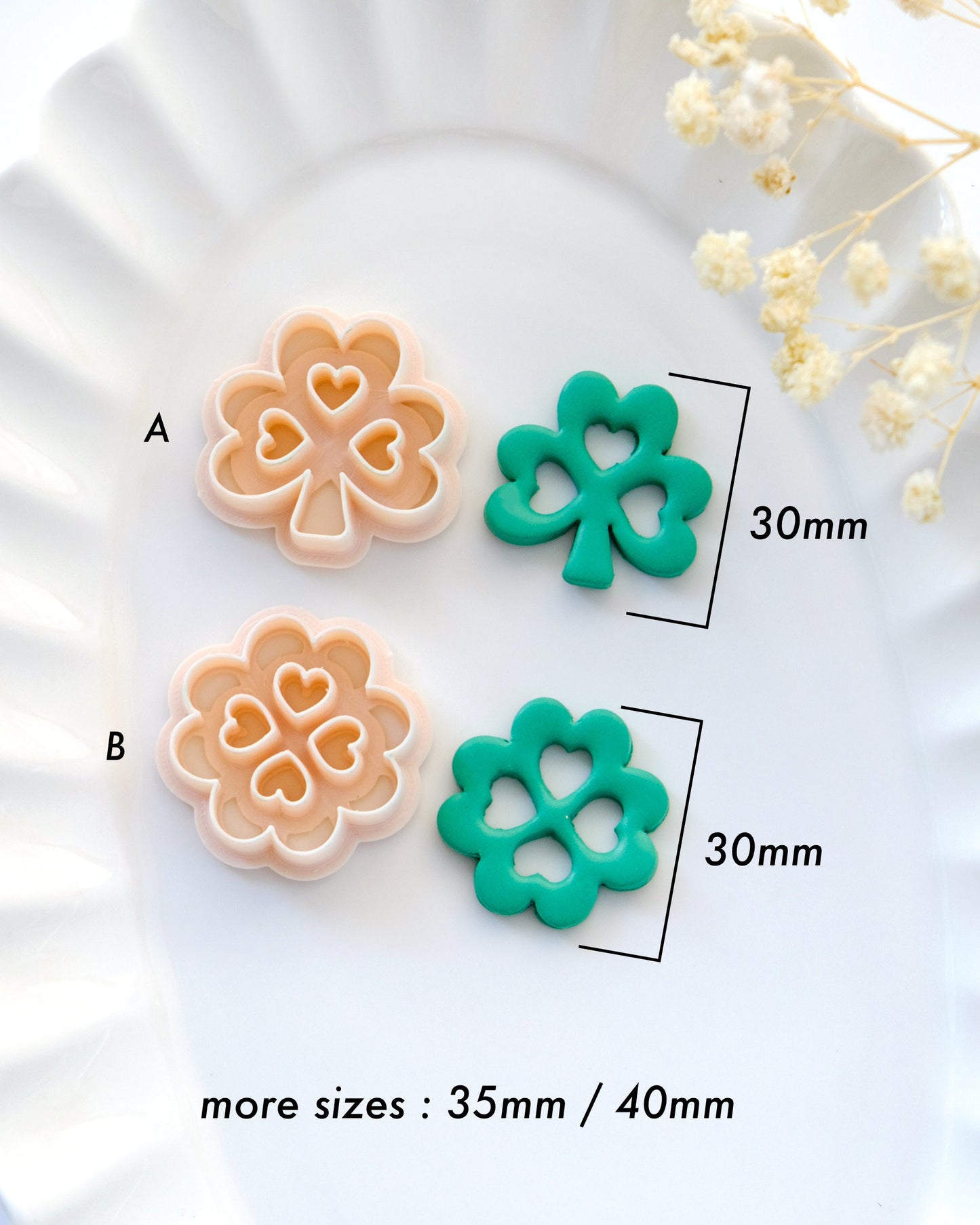 Cutout Clover Polymer Clay Cutters | St Patrick's Day Clay Cutters | Jewelry Making | Clay Earring Cutters