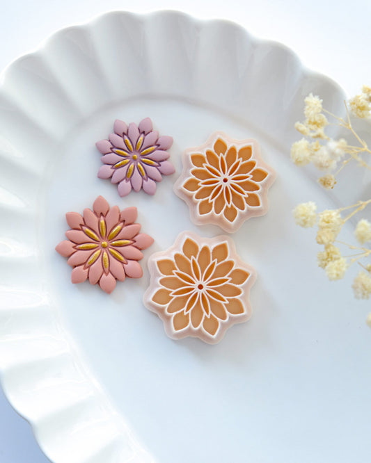 Spring Flower Polymer Clay Cutters | Detailed Embossing Flower Cutters for Clay Earrings