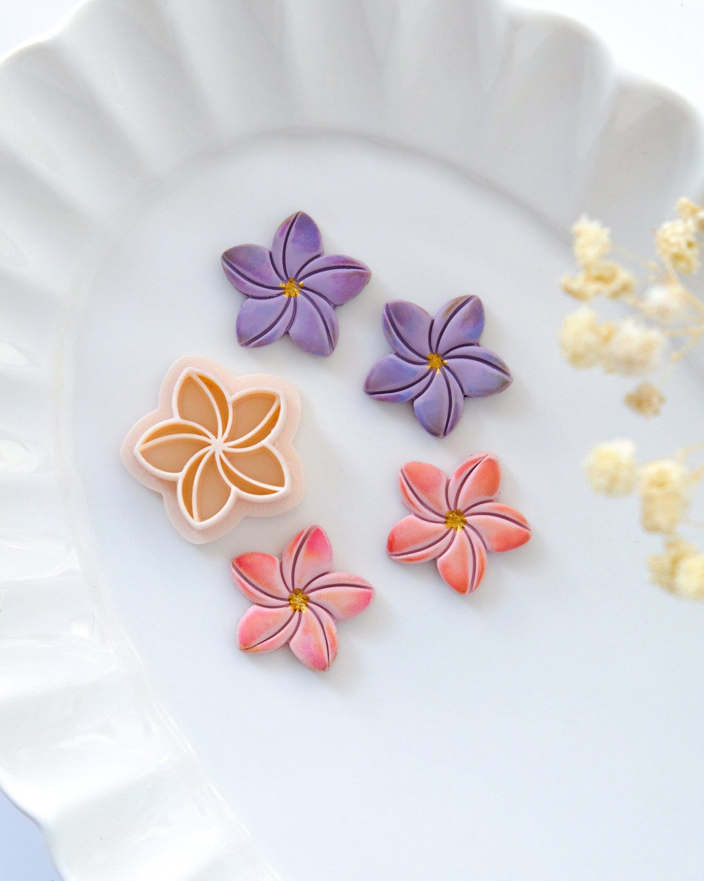 Plumeria Polymer Clay Cutters