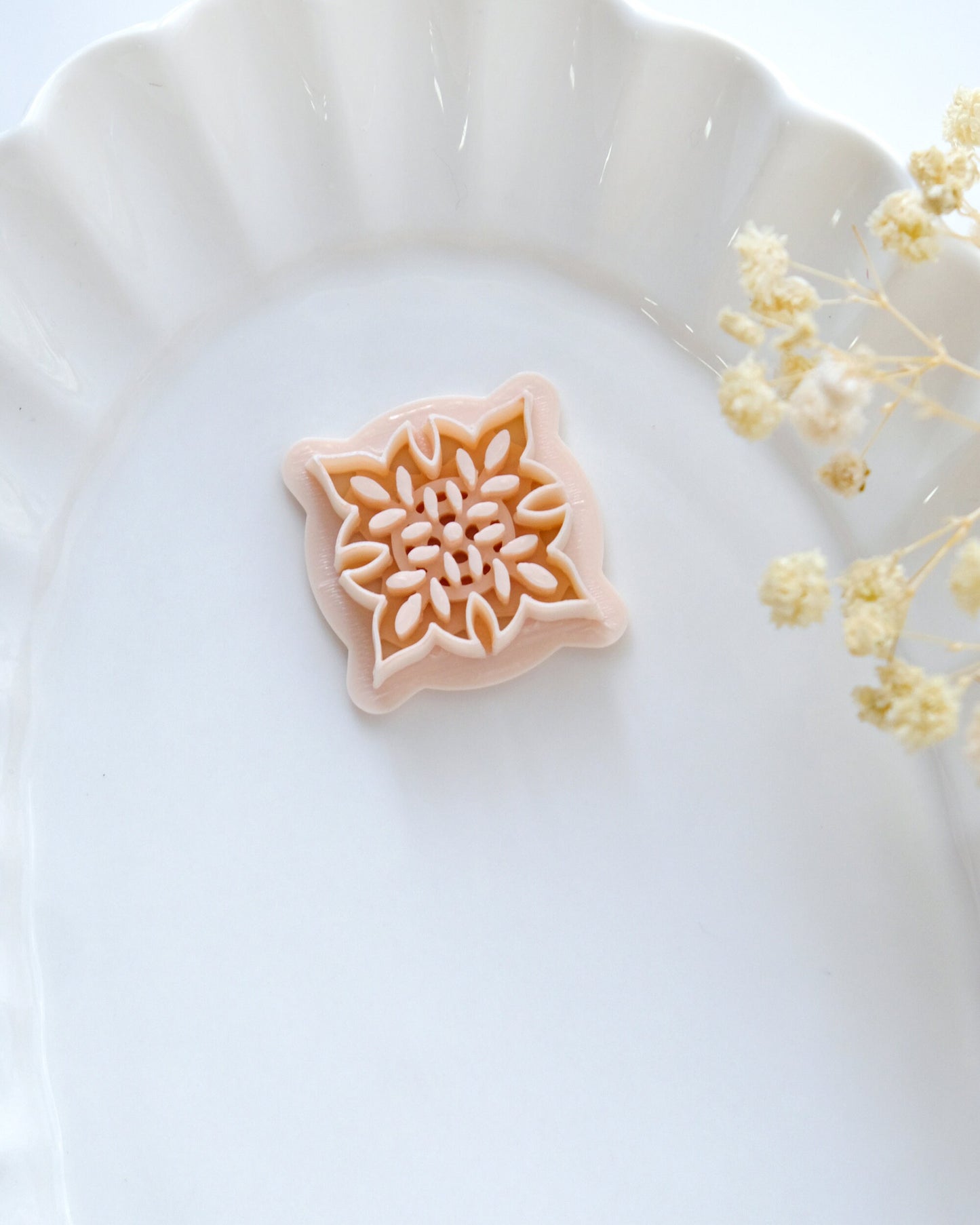 Embossing Square Spring Clay Cutters | Ornate Dangle Polymer Clay Cutters