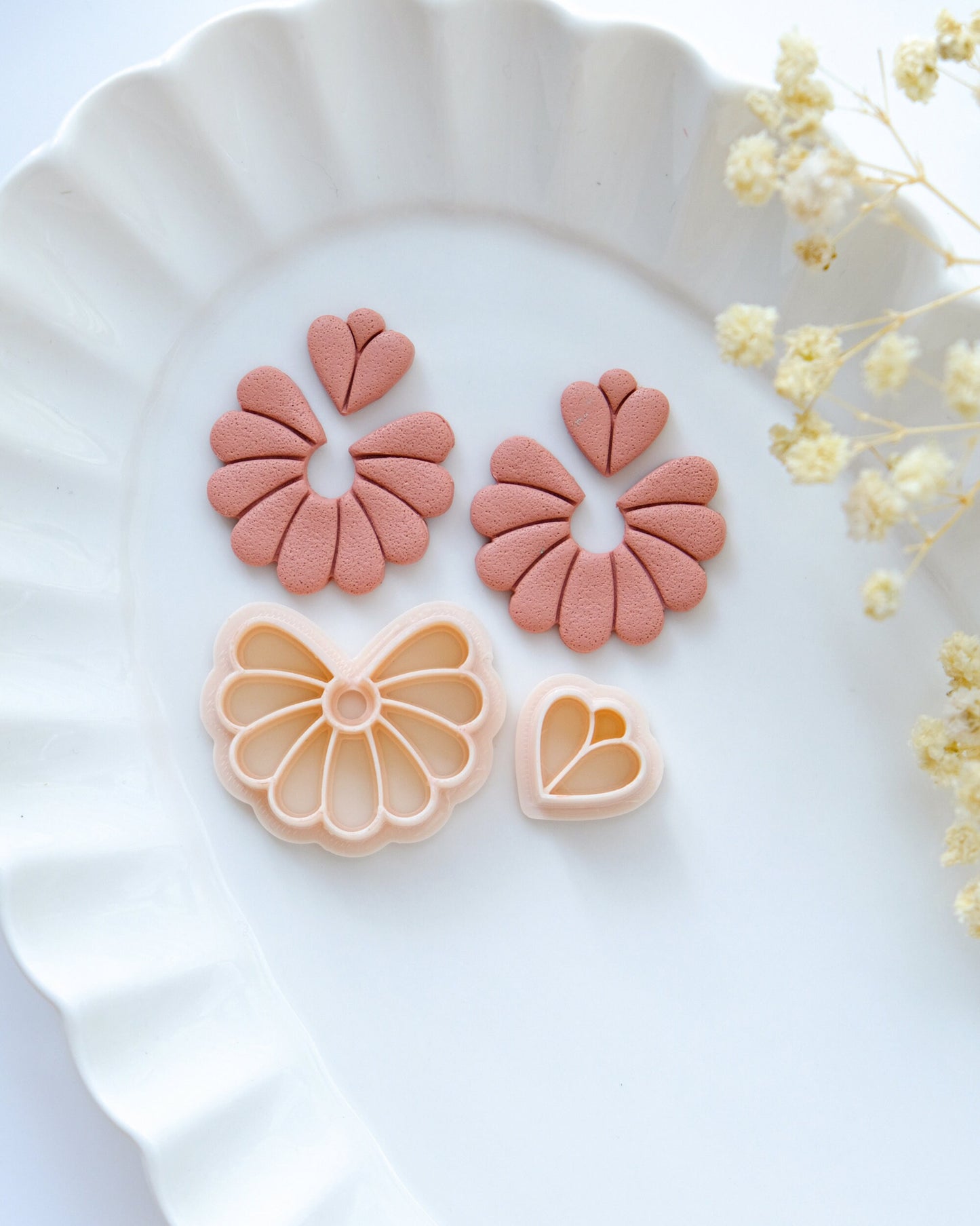 Spring Scalloped Polymer Clay Cutters Set for Jewelry Making