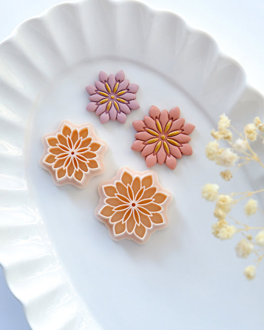 Spring Flower Polymer Clay Cutters | Detailed Embossing Flower Cutters for Clay Earrings
