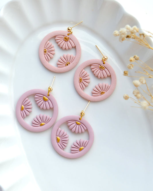 Daisy Flower Round Hoop Polymer Clay Cutter | Spring Clay Cutters | Floral Clay Cutters | Clay Earring Cutters | Jewelry Making | Clay Tools