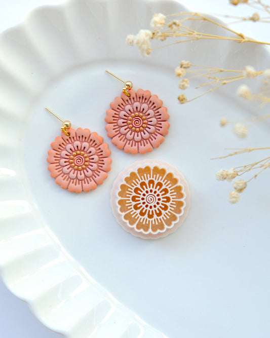 Boho Flower Polymer Clay Cutters | Spring Clay Cutters | Polymer Clay Tool | Clay Earring Cutter | 3d Printed Cutters