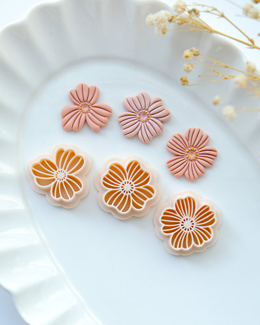 Boho Flower Polymer Clay Cutter | Spring Clay Cutter | Floral Clay Cutter | Clay Earring Cutter | 3d Printed Cutter | Jewelry Making